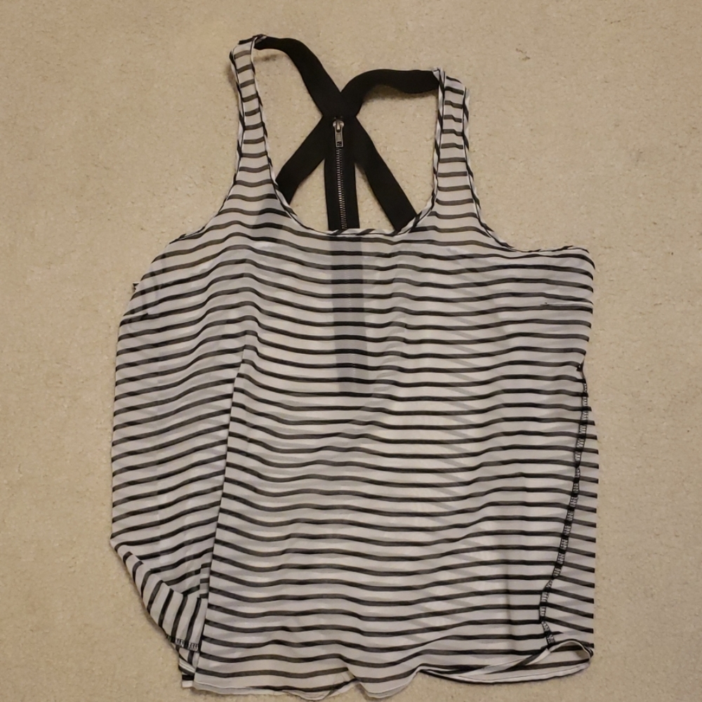 Striped See Through Tank